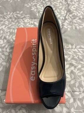 Easy Spirit Cooleen3 Dark Blue Shoe Box - Coral Accent